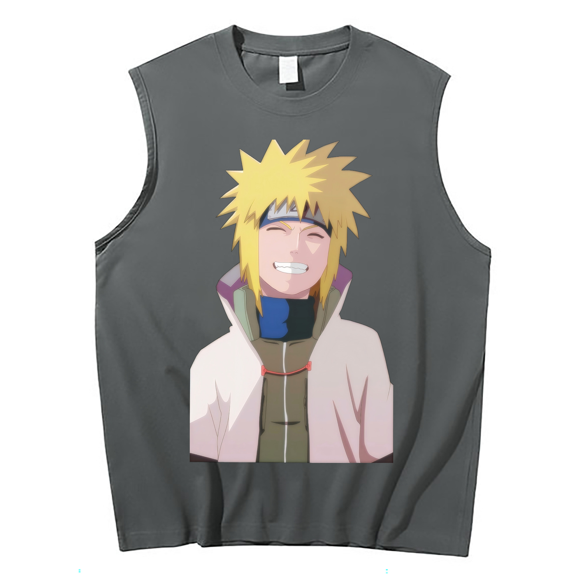 （画像用） NARUTO -ナルト- 波風 ミナト Namikaze Minato コットン100％タンクトップ（フロントプリント）
